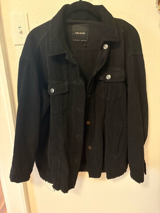 Zara Jackets & Blazers - Zara Black Corduroy Button-Up Jacket